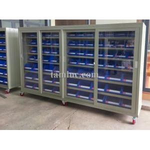 Tủ dụng cụ kết hợp bảng treo, kệ đựng vật tư